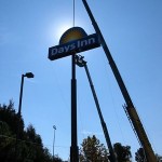 Large Pylon Sign for hotel by Ortwein Sign