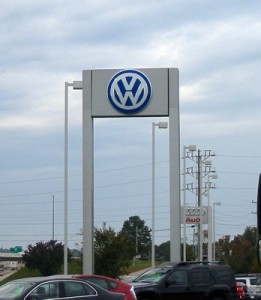 VW pylon sign by Ortwein Sign