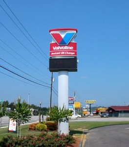 Valvoline pylon sign