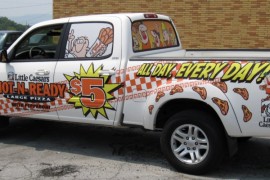 Truck wrap for business by Ortwein Sign