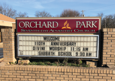 Orchard Park Church Monument Sign
