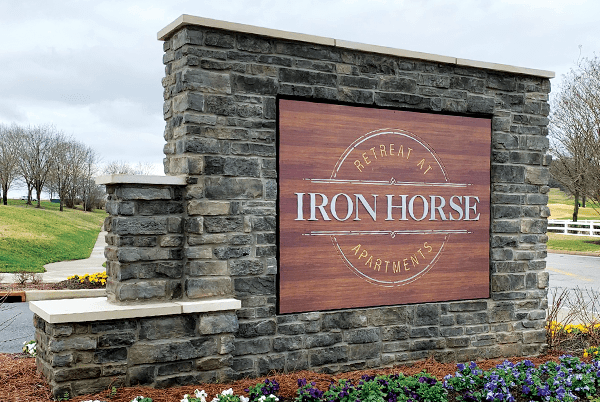 Iron Horse Monument Sign