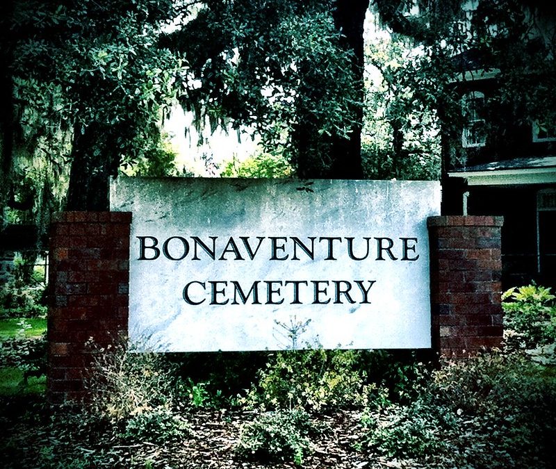Sign for Bonaventure Cemetery, Savannah, Georgia