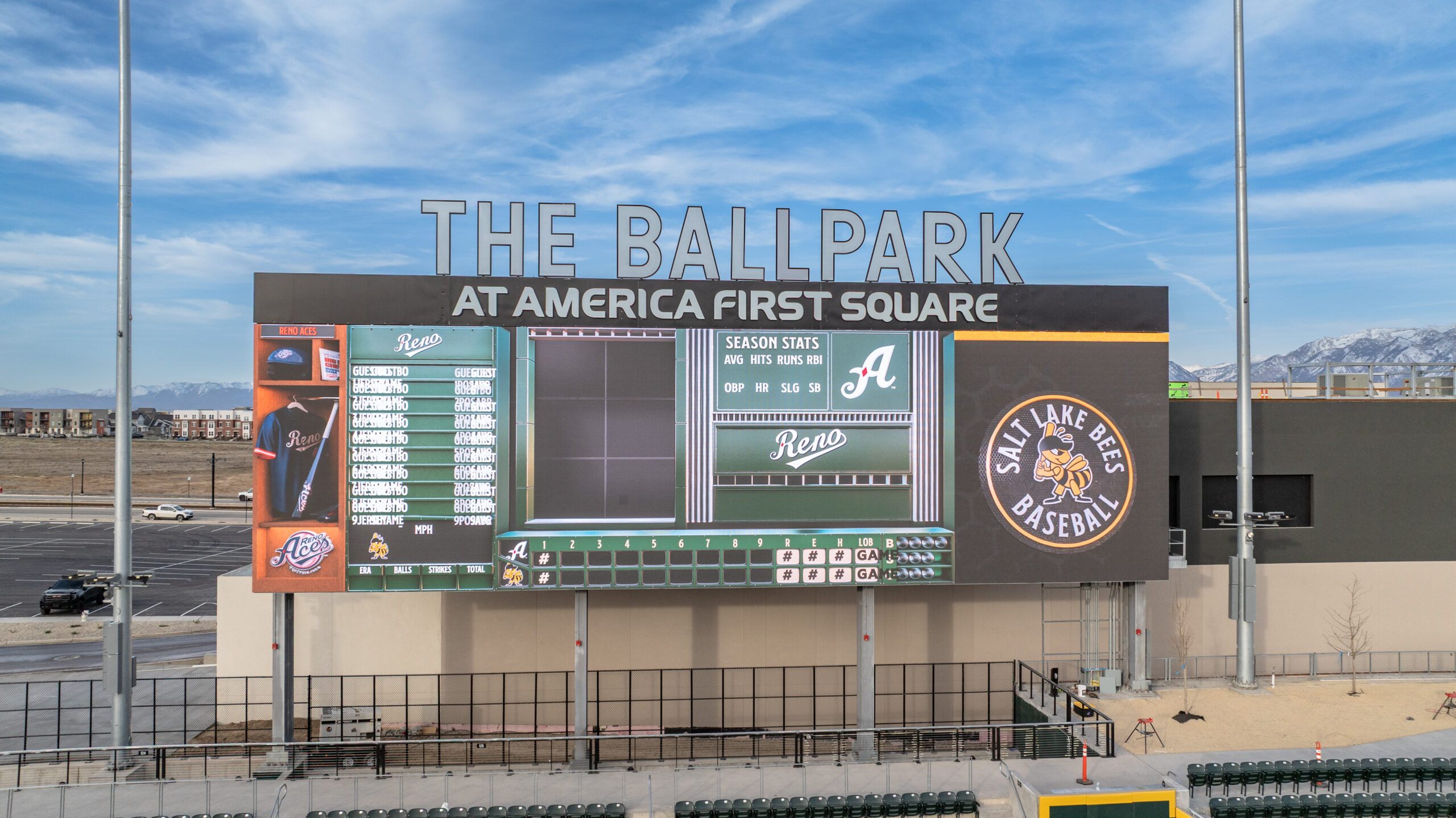 Channel Letter toppers at The Ballpark at America First Square in Salt Lake City, Utah