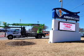 Abba's House church monument sign and digital display manufactured and installed by Ortwein Sign in Hixson, TN