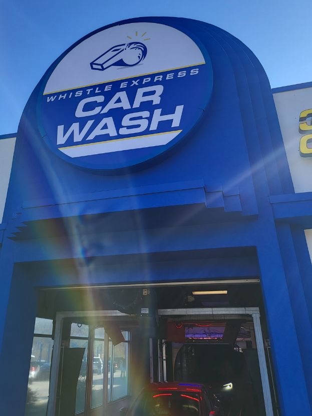 Whistle Express car wash signage