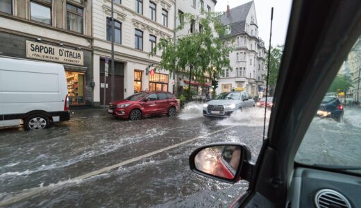 Flooded city of Cologne