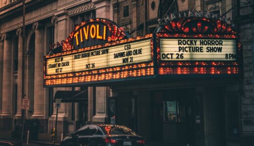 Tivoli Theater marquee in Chattanooga, TN shot in October