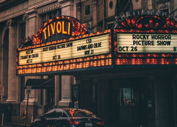 Tivoli Theater marquee in Chattanooga, TN shot in October