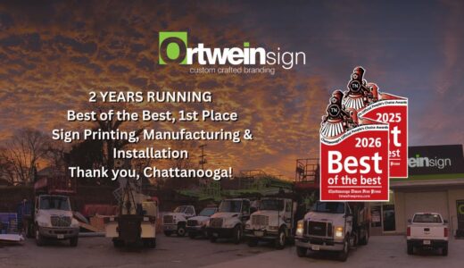 Ortwein Sign wins Best of the Best for Sign Printing / Manufacturing / Installation for the 2nd year in a row!